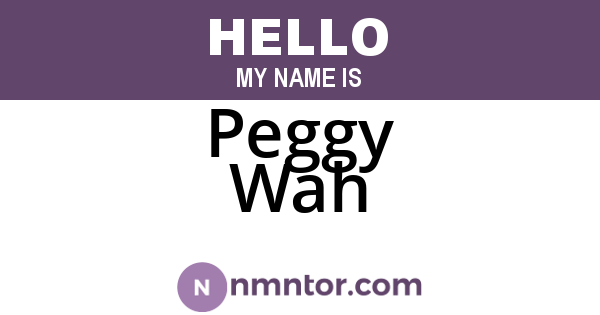 Peggy Wah