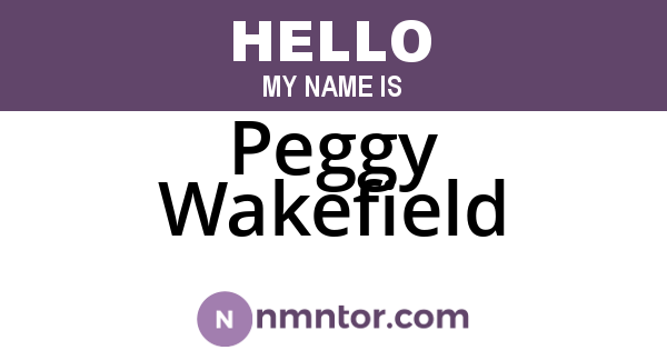 Peggy Wakefield