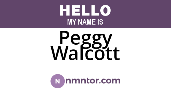 Peggy Walcott