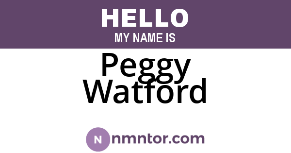 Peggy Watford