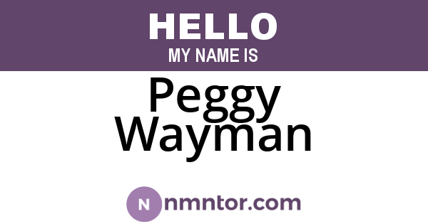 Peggy Wayman