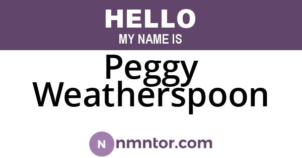 Peggy Weatherspoon
