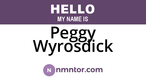 Peggy Wyrosdick