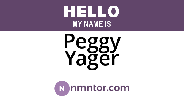 Peggy Yager