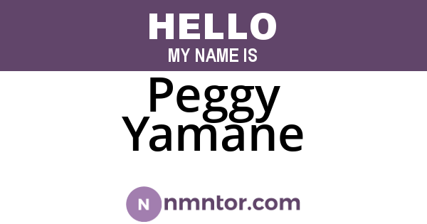 Peggy Yamane