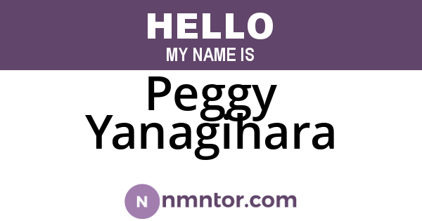 Peggy Yanagihara