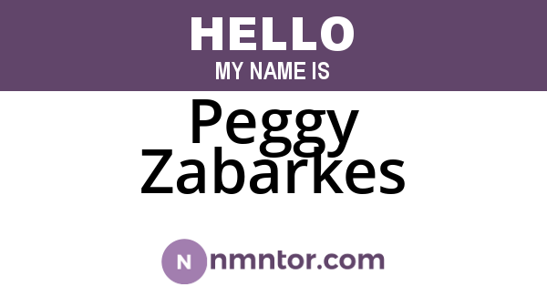 Peggy Zabarkes