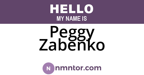 Peggy Zabenko