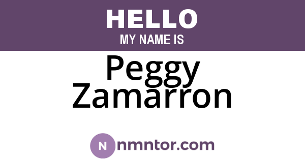 Peggy Zamarron