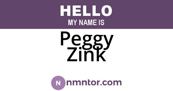 Peggy Zink