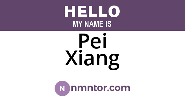Pei Xiang