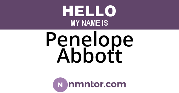 Penelope Abbott