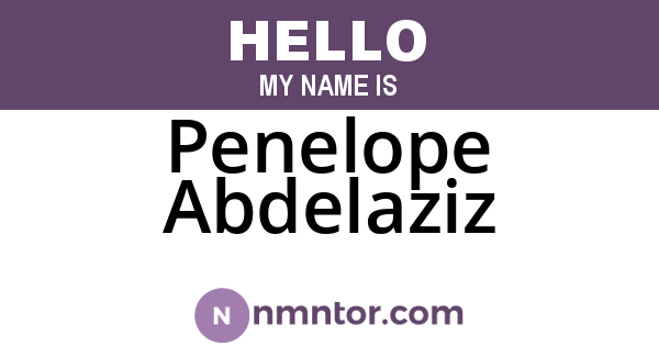Penelope Abdelaziz