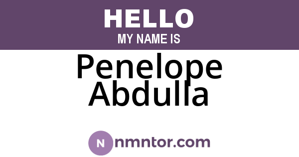 Penelope Abdulla