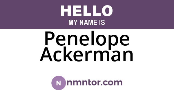Penelope Ackerman