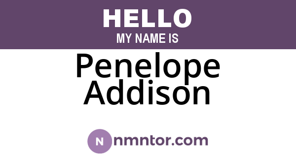 Penelope Addison