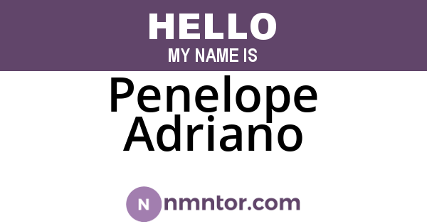 Penelope Adriano