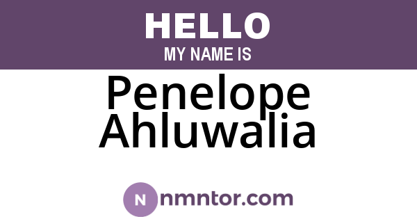 Penelope Ahluwalia