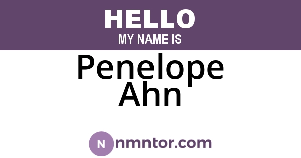 Penelope Ahn