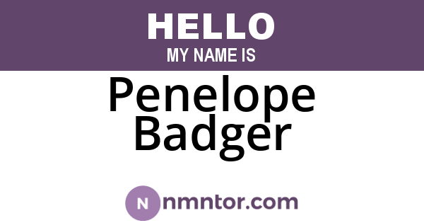Penelope Badger