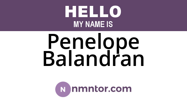 Penelope Balandran