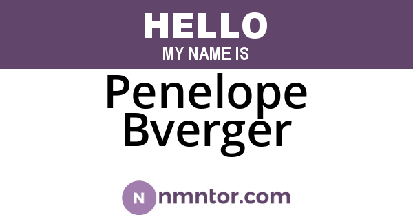 Penelope Bverger