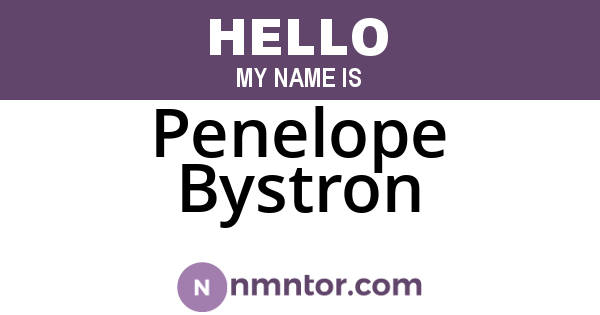 Penelope Bystron