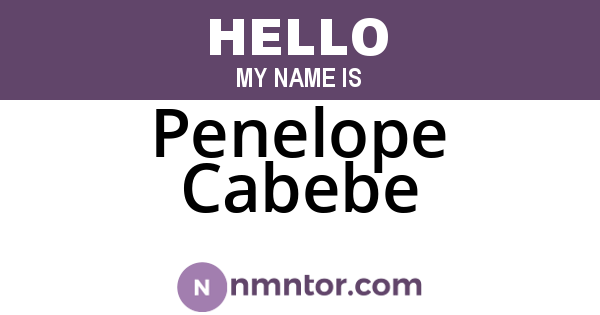 Penelope Cabebe