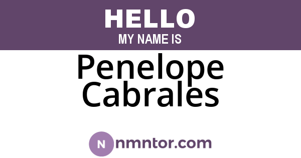 Penelope Cabrales