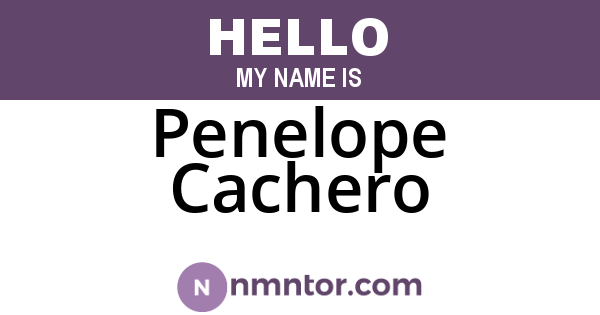 Penelope Cachero