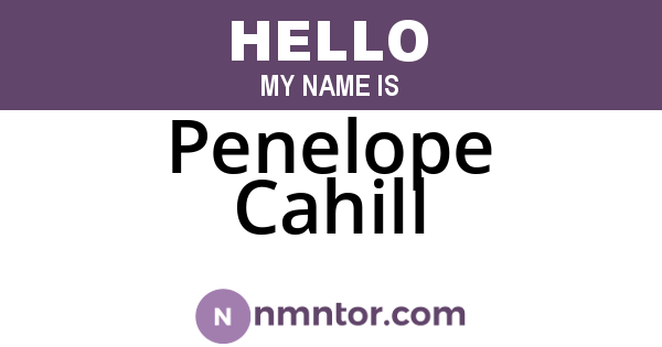 Penelope Cahill