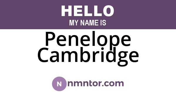 Penelope Cambridge