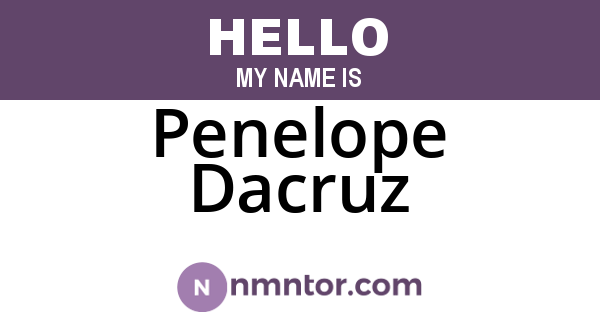 Penelope Dacruz