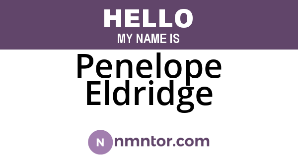 Penelope Eldridge