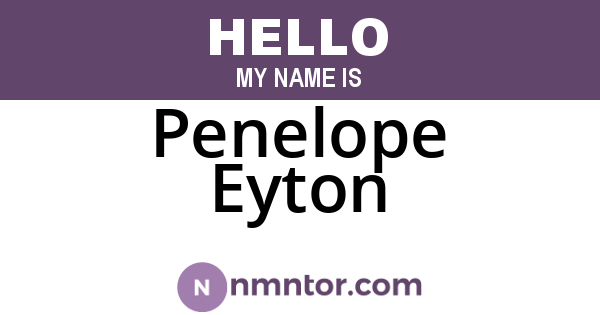 Penelope Eyton