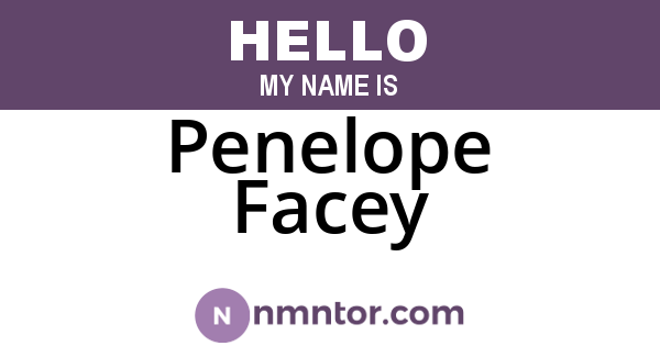 Penelope Facey