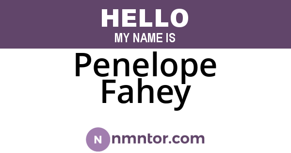 Penelope Fahey