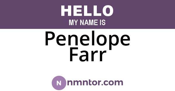 Penelope Farr