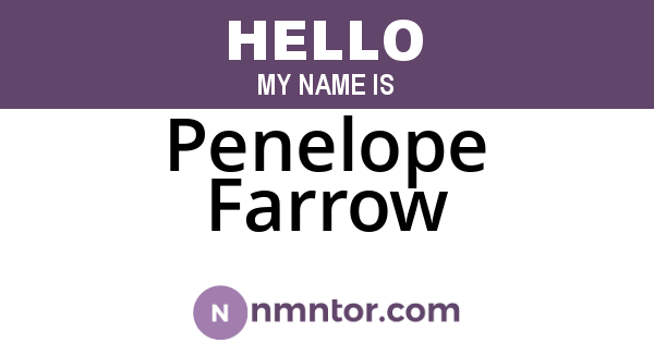 Penelope Farrow