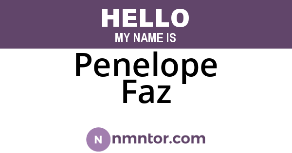Penelope Faz