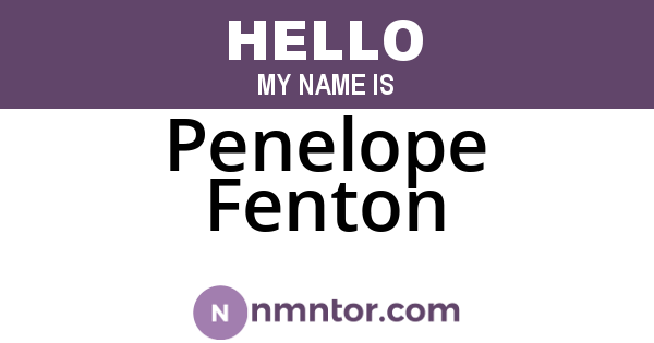 Penelope Fenton