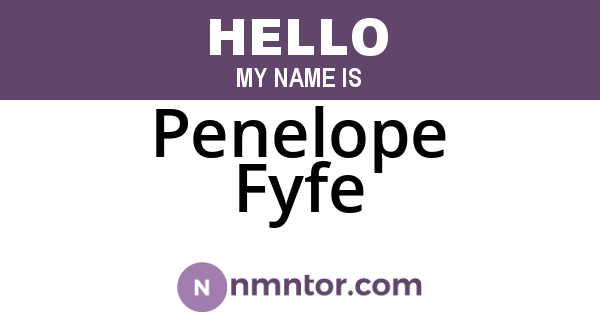 Penelope Fyfe