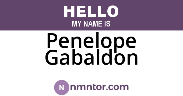 Penelope Gabaldon