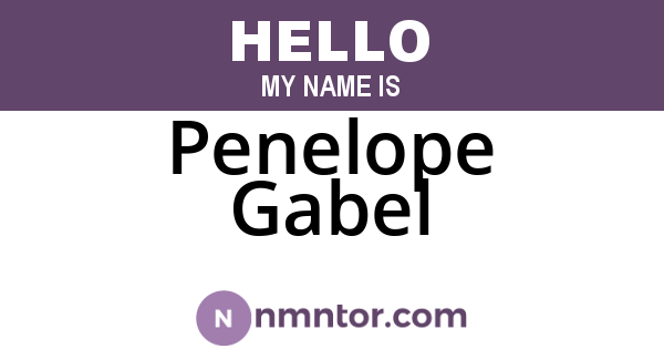 Penelope Gabel