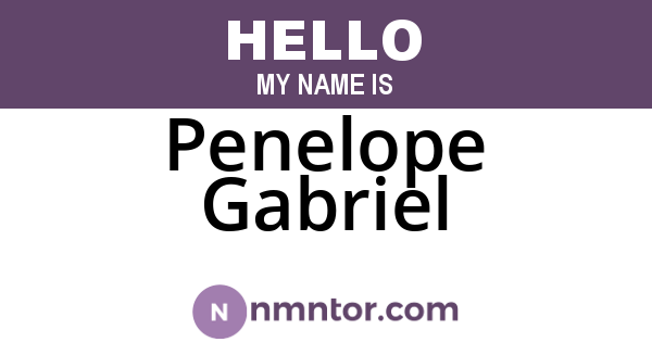Penelope Gabriel
