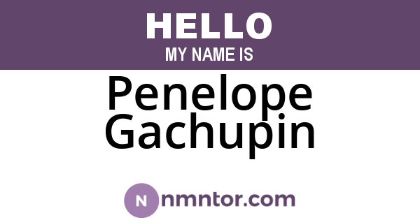 Penelope Gachupin