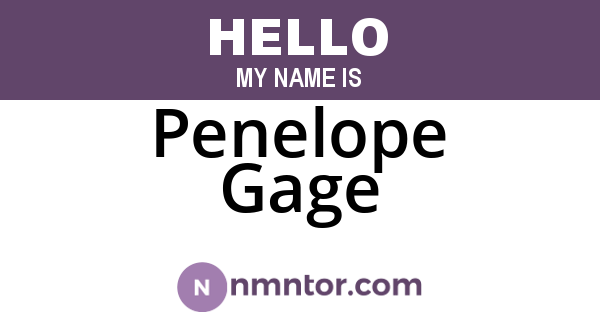 Penelope Gage