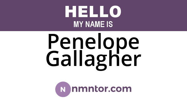 Penelope Gallagher