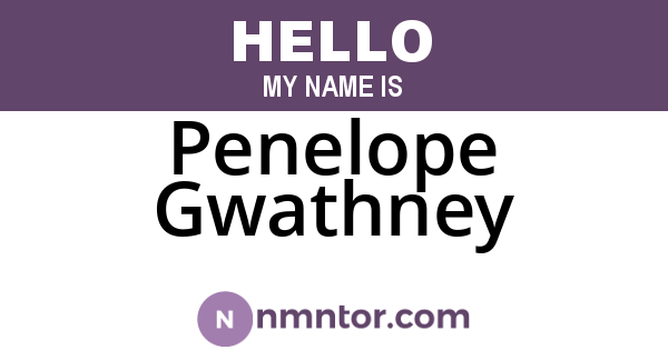 Penelope Gwathney