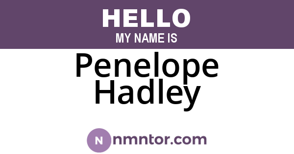 Penelope Hadley